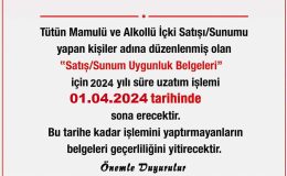 Tütün mamulü ve alkol içki satış belgelerinin 2024 bedelleri belli oldu