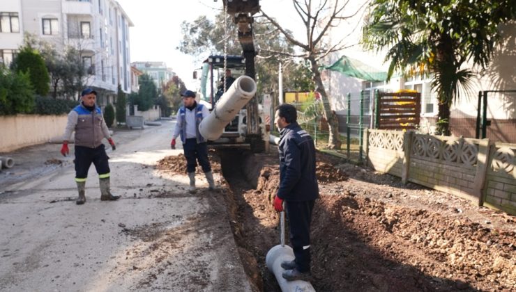 YAĞMURSUYU HATTI DÖŞENİYOR