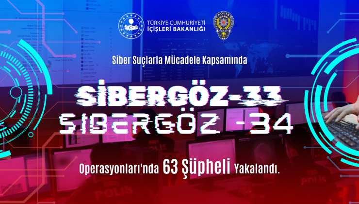 SİBERGÖZ-34 Operasyonu’nda 47 gözaltı