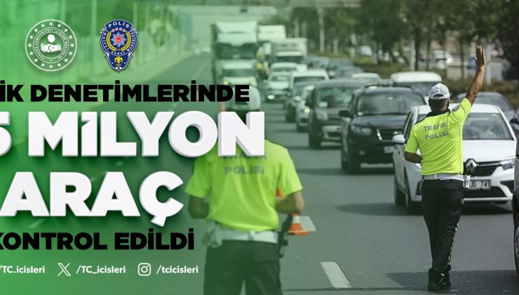 Denetimler sonucunda, toplamda 434 bin 129 araca ve sürücüye işlem yapıldı.