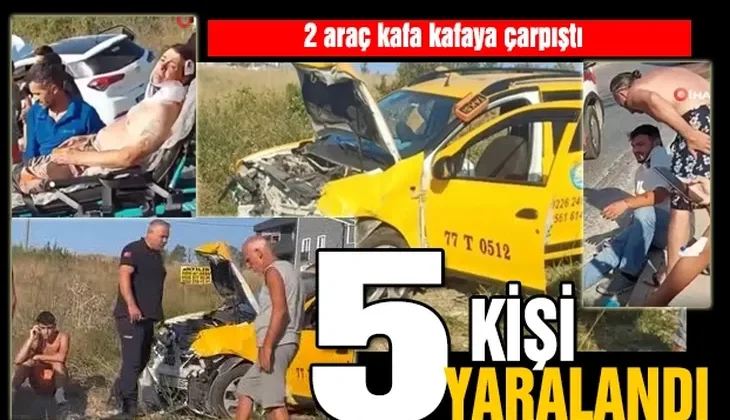 Yalova’da ticari taksi ile otomobil çarpıştI