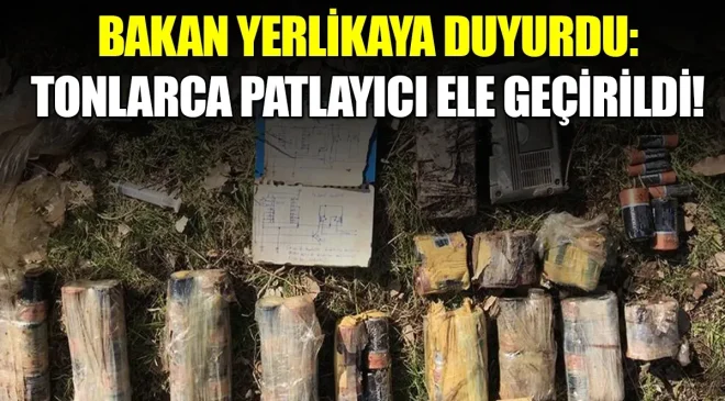 Bakan Yerlikaya: 2 Ton Patlayıcı ve 194 Mayın Ele Geçirildi