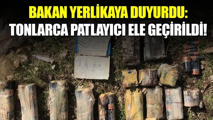 Bakan Yerlikaya: 2 Ton Patlayıcı ve 194 Mayın Ele Geçirildi