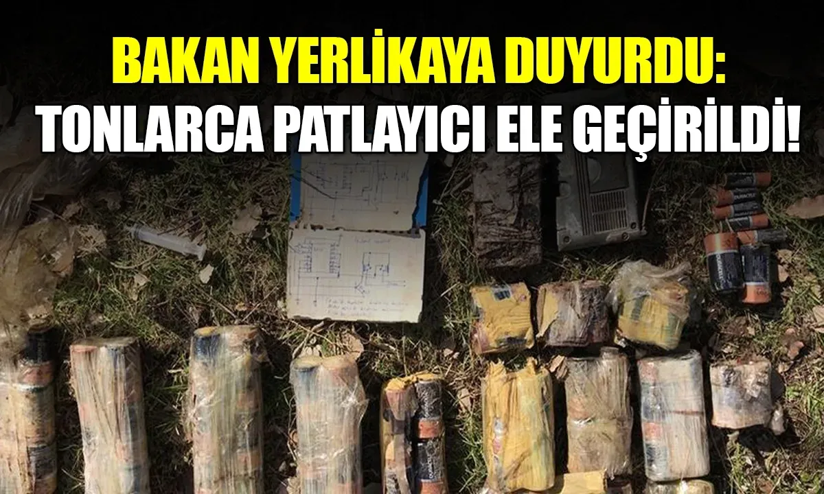 Bakan Yerlikaya: 2 Ton Patlayıcı ve 194 Mayın Ele Geçirildi